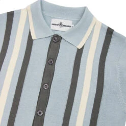 Kazimir Abstract Stripe Polo (BF) -Trendify Shop madcap england kazimir polo cardigan blue fog 2 57603.1661265834