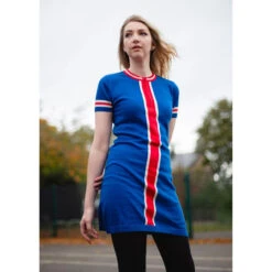 Aster 60s Mod Zip Neck Knit Dress Z -Trendify Shop madcap england knitted zip dress blue1 95398.1661260965 1