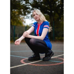 Aster 60s Mod Zip Neck Knit Dress T -Trendify Shop madcap england knitted zip dress blue4 54507.1661260968 2