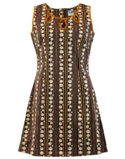 Lazy Daisy 70s Stripes Retro Dress -Trendify Shop madcap england lazy daisy dress brown 4 30784.1661270330