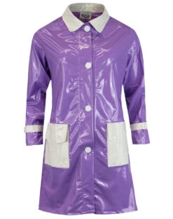 Robin 60s Mod 2 Tone PVC Raincoat -Trendify Shop madcap england lilac raincoat 3 40193.1661269429