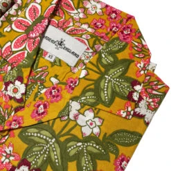 Rock-a-Hula Retro Rayon Floral LS Revere Collar Shirt Mustard -Trendify Shop madcap england long sleeve floral rayon shirt mustard mc1075 4 68382.1698858534