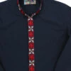 Avory 60s Mandarin Collar Shirt (N) -Trendify Shop madcap england mandarin shirt navy 2 25915.1661270622 1