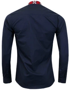 Avory 60s Mandarin Collar Shirt (W) -Trendify Shop madcap england mandarin shirt navy 4 17009.1661270620