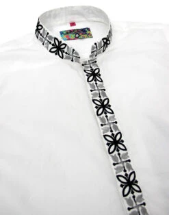 Avory 60s Mandarin Collar Shirt (B) -Trendify Shop madcap england mandarin shirt white 3 78740.1661270635 2