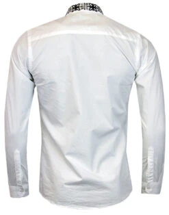 Avory 60s Mandarin Collar Shirt (W) -Trendify Shop madcap england mandarin shirt white 4 61541.1661270634