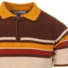 Meteor Mod Rib Zip Neck Polo BIRCH -Trendify Shop madcap england meteor ribbed stripe panel polo 2 21732.1661264748