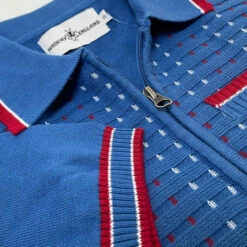 Miles Mod Jacquard Knit Polo (FB) -Trendify Shop madcap england miles jacquard polo federal blue 1 31493.1687189016
