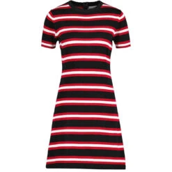 Cassia 60s Mod Knit Stripe Dress N -Trendify Shop madcap england mod stripe knitted dress black 1 06155.1668164199 1