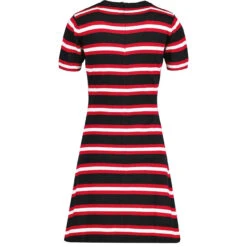 Cassia 60s Mod Knit Stripe Dress B