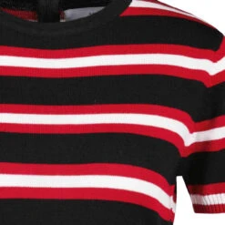 Cassia 60s Mod Knit Stripe Dress N -Trendify Shop madcap england mod stripe knitted dress black 4 33749.1668164205 1