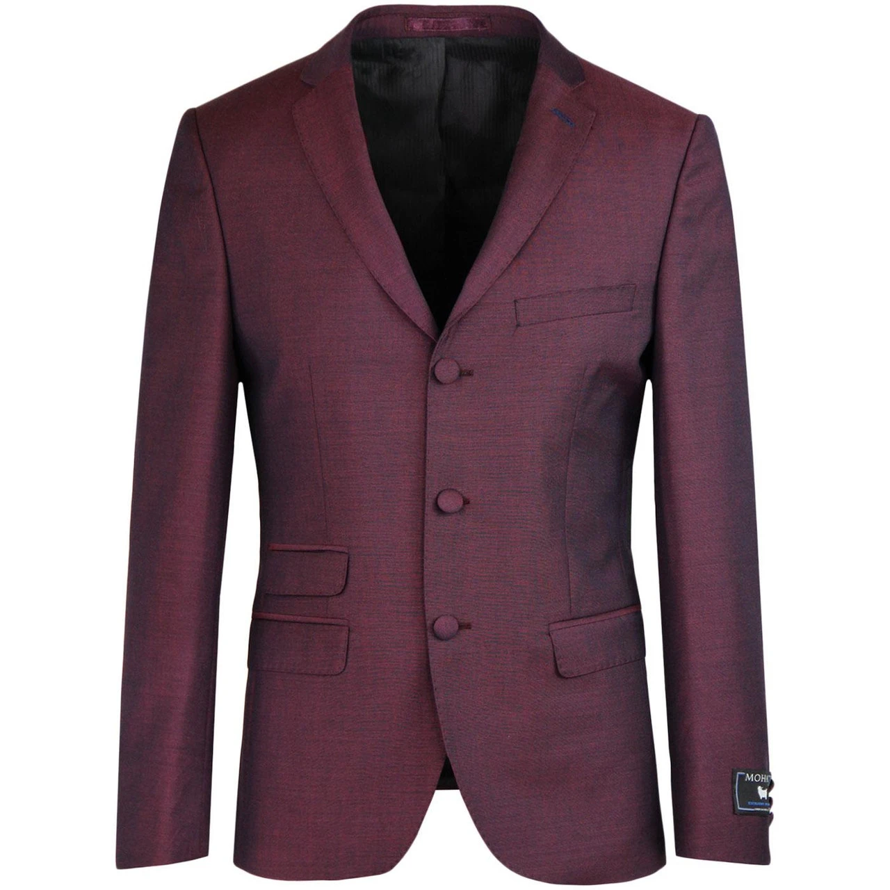 Mod Mohair Tonic Suit Jacket (Burg) 3 Mod Mohair Tonic Suit Jacket (Burg)