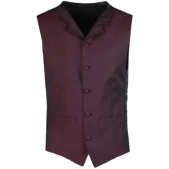 Mod Mohair Tonic Waistcoat BURGUNDY