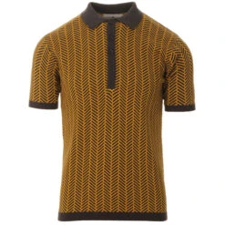 Mojo Mod Chevron Dash Knit Polo -Trendify Shop madcap england mojo dash stripe polo arrowood 4 38583.1661262989