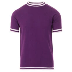 Moon 60s Mod Tipped Knit Tee (B/Y) -Trendify Shop madcap england moon knitted tee imperial purple 1 31739.1661264258