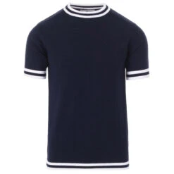 Moon 60s Mod Tipped Knit Tee (IP) -Trendify Shop madcap england moon knitted tipped tee navy 1 53184.1661271660 10