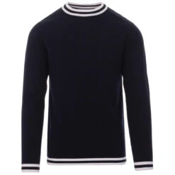 LS Moon Mod Tipped Knit Jumper (Z) -Trendify Shop madcap england moon long sleeve top navy 4 17133.1661262086 4