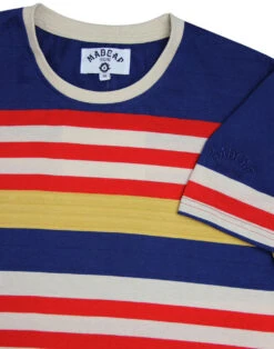 Cosmo Retro 1970s Stripe T-shirt BB -Trendify Shop madcap england multi stripe tee cobalt 1 85520.1661268195