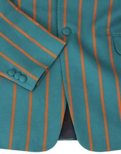 Offbeat 60s Mod Boating Blazer TEAL -Trendify Shop madcap england offbeat teal stripe blazer 10 79574.1661268849