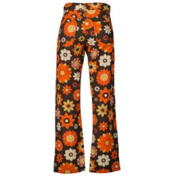 Fiore Retro 70s Wide Leg Trousers G -Trendify Shop madcap england paralleles orange flower1 20604.1661260761 1
