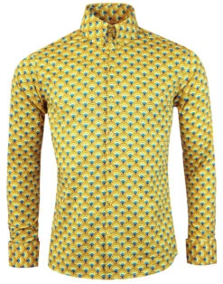 Peacock Retro 60s Mod Op Art Shirt -Trendify Shop madcap england peacock shirt yellow 4 82863.1661270267