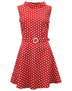 Minnie Retro Mod 60s Geo Mini Dress -Trendify Shop madcap england polka dot dress3 05583.1661272191