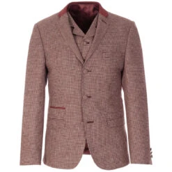 Mod 3 Button Dogtooth Suit Jacket 15 Mod 3 Button Dogtooth Suit Jacket -Trendify Shop madcap england puppytooth suit jacket and waistcoat berry 1 77222.1661263663