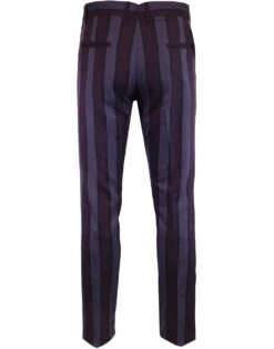 Speakeasy Mod Slim Stripe Trousers -Trendify Shop madcap england purple stripe flares 3 45047.1661267836