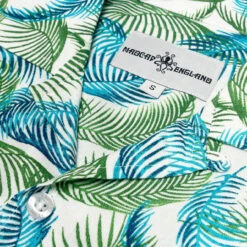 Rock-a-Hula Retro Rayon Feather Palm Leaf SS Hawaiian Shirt -Trendify Shop madcap england rayon leaf print revere collar ss shirt mc1077 3 22450.1696591251