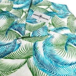 Rock-a-Hula Retro Rayon Feather Palm Leaf SS Hawaiian Shirt
