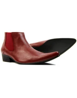 Dexter Retro Mod Chelsea Boots RED -Trendify Shop madcap england red chelsea boots 1 15583.1661270706