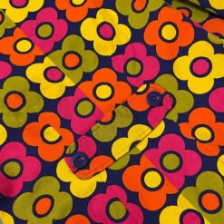 Karina Retro Flower 60s Swing Coat -Trendify Shop madcap england retro flower coat purple 6 21651.1684508716