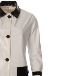 Robin 60s Mod 2 Tone PVC Raincoat -Trendify Shop madcap england robin pvc raincoat white 2 85253.1661262314