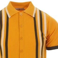 Shockwave Mod Stripe Knit Polo (AY) -Trendify Shop madcap england shockwave polo top amber 2 55148.1661264929