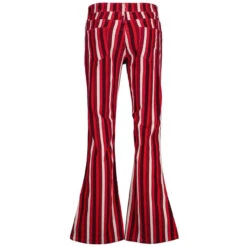 Spectrum Stripe Retro Cord Flares R -Trendify Shop madcap england spectrum stripe flares red 1 62338.1671462546
