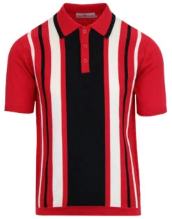 Folklore Mod Stripe Knit Polo (MO) -Trendify Shop madcap england stripe ss polo knit red 3 64410.1661268016 2