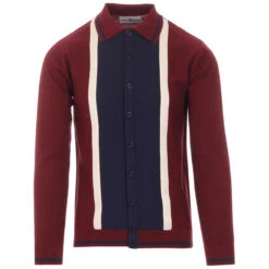 Marriott Suede Men's Mod Polo Cardigan - Zinfandel -Trendify Shop madcap england suede marriott polo zinfandel 3 05124.1661264086 2