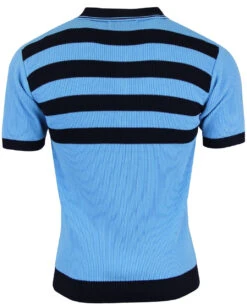 Terry Retro Mod Ribbed Stripe Polo -Trendify Shop madcap england terry polo sky 2 14066.1661271160 1