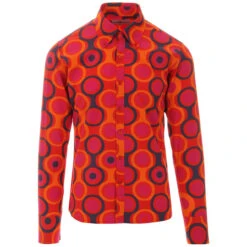Trip Circles 1960s Mod Target Shirt -Trendify Shop madcap england trip op art mod target shirt orange 3 37791.1661265465 1