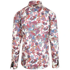 Trip Paisley Retro Mod 60s Shirt -Trendify Shop madcap england trip paisley shirt red ecru 3 83887.1661266014