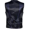 Mod 5 Button High Fasten V-neck Suit Waistcoat In Navy