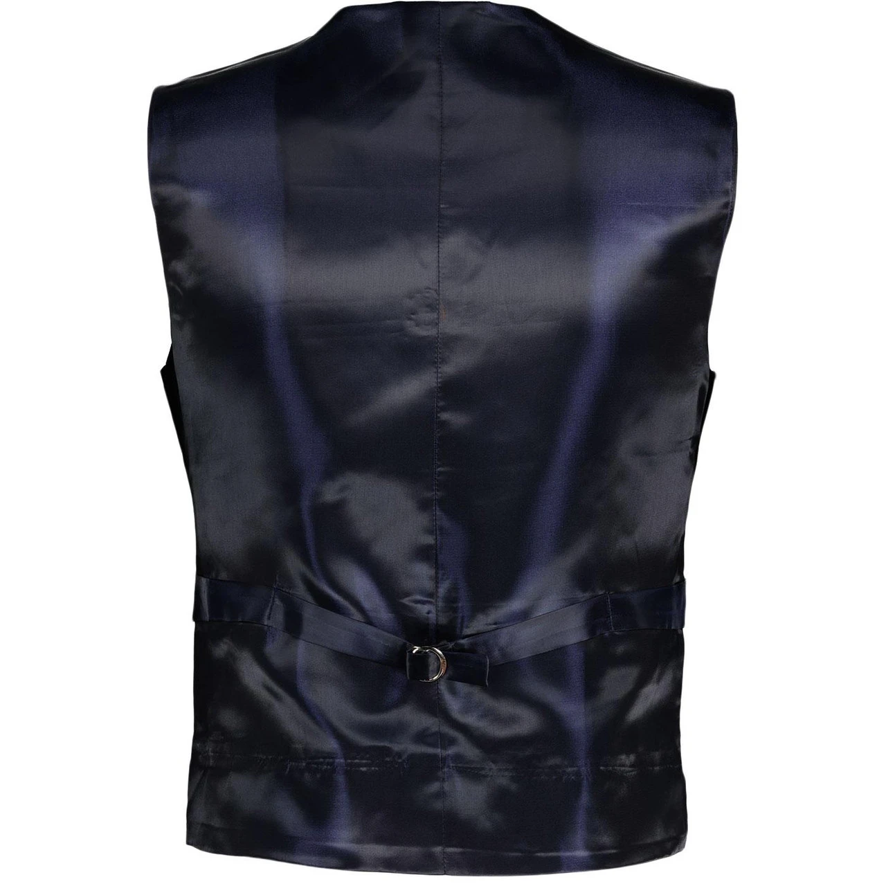 Mod 5 Button High Fasten V-neck Suit Waistcoat In Navy 3 Mod 5 Button High Fasten V-neck Suit Waistcoat In Navy