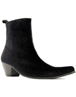 Velvet Casbah Cuban Chelsea Boots B -Trendify Shop madcap england velvet casbah boots black 4 72717.1661269767 1