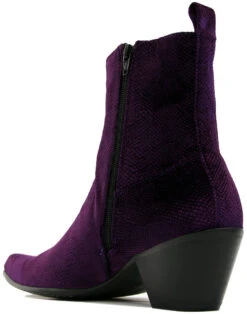 Velvet Casbah Cuban Chelsea Boots P -Trendify Shop madcap england velvet casbah boots purple 3 30178.1661269755
