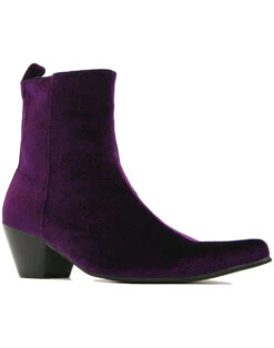 Velvet Casbah Cuban Chelsea Boots B -Trendify Shop madcap england velvet casbah boots purple 4 07722.1661269753 1