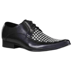 Vertical MADAP ENGLAND 2-Tone Winklepicker Shoes -Trendify Shop madcap england vertical mod check weave winklepicker shoes 6 34505.1666956536