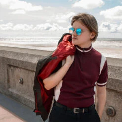 Vitesse Mod Knitted Cycling Top In Green -Trendify Shop madcap england vitesse cyclingtop zinfandel 61905.1661269708 4