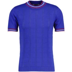 Wilson Pointelle Knit Mod Mock Turtleneck Tipped Tee In Zinfandel -Trendify Shop madcap england wilson mc1041 pointelle knit top blue 1 73263.1679070656 2