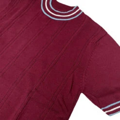 Wilson Pointelle Knit Mod Mock Turtleneck Tipped Tee In Zinfandel -Trendify Shop madcap england wilson tipped pointelle knit tee zinfandel 4 30601.1695997132