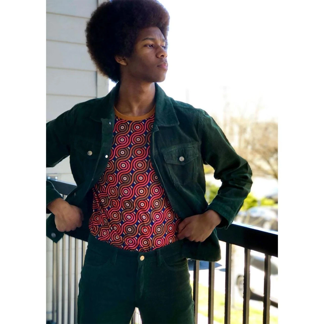 Woburn Retro Mod Cord Western Jacket In Black 4 Woburn Retro Mod Cord Western Jacket In Black - Image 2